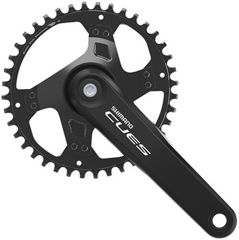 Shimano CUES FC-U4000-1 Crankset - 170mm, 9/10/11-Speed, 40t, Riveted, Square Taper JIS Spindle Interface, Black EA Crankset