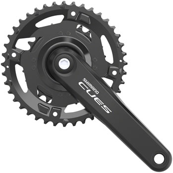 Shimano CUES FC-U4000-2 Crankset - 170mm, 9/10/11-Speed, 40/26t, Riveted, Square Taper JIS Spindle Interface, Black EA Crankset