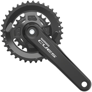 Shimano CUES FC-U4010-2B Crankset - 170mm, 9/10/11-Speed, 36/22t, Riveted, Hollowtech II Spindle Interface, CL 3mm Outboard, Black EA Crankset
