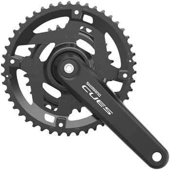 Shimano CUES FC-4010-2 Crankset - 170mm, 9/10-Speed, 46/30t, Riveted, Hollowtech II Spindle Interface, Black EA Crankset