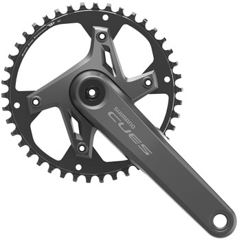 Shimano CUES FC-U6000-1 Crankset - 170mm, 9/10/11-Speed, 42t, Asymmetric 110 BCD, Hollowtech II, Black EA Crankset