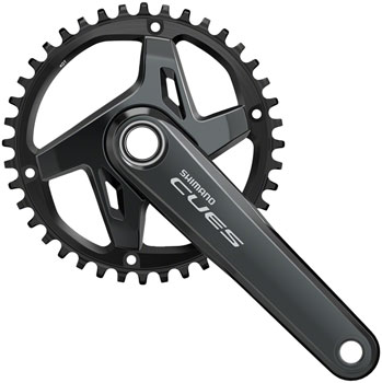 Shimano CUES FC-U8000-1 Crankset - 170mm, 9/10/11-Speed, 40t, Asymmetric 96 BCD, Hollowtech II, Black EA Crankset