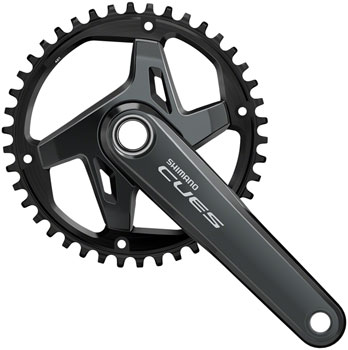 Shimano CUES FC-U8000-1 Crankset - 175mm, 9/10/11-Speed, 42t, Asymmetric 96 BCD, Hollowtech II, Black EA Crankset