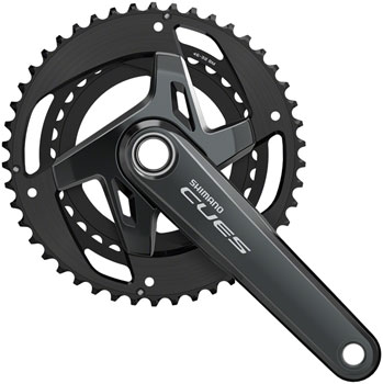 Shimano CUES FC-U8000-2 Crankset - 170mm, 11-Speed, 46/32t, Asymmetric 96 BCD, Hollowtech II, Black EA Crankset