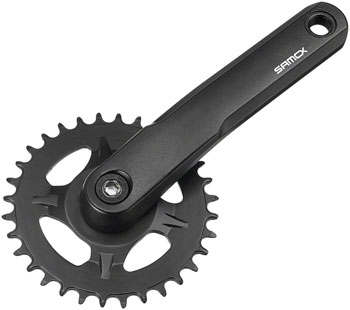 SAMOX AM38J Crankset - 135mm, 11-Speed, 30t, Direct Mount Samox, JIS Square Taper Spindle Interface, Spindle Bolts Sold Separate, Black SET Crankset
