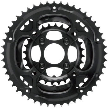 SAMOX 317SSS Chainring Set - 48/38/28t, 104/Riveted BCD, Steel Rings, Black SET Chainrings