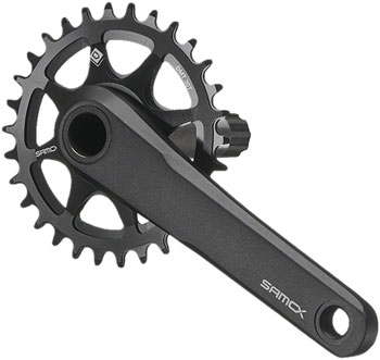 SAMOX TAM38 Fat Bike Crankset - 170mm, 11-Speed, 30t, Direct Mount Samox, 24mm CrMo Crank Spindle, For 100mm BB Shell, Black SET Crankset