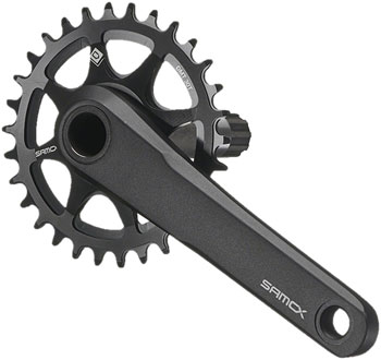 SAMOX TAM38 Fat Bike Crankset - 170mm, 11-Speed, 30t, Direct Mount Samox, 24mm CrMo Crank Spindle, For 120mm BB Shell, Black SET Crankset