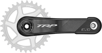 TRP CK-9050 EVO Crankset - 170mm, 12-Speed, For 68/73mm Frame BB, DM CINCH Chainring Interface, 30mm Spindle, Carbon, Black/Silver EA Crankset