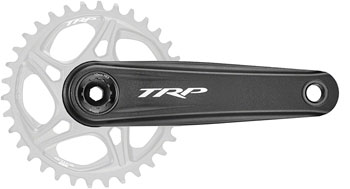 TRP CK-8070 DH Crankset - 165mm, 7-Speed, For 83mm DH Frame BB, DM CINCH Chainring Interface, 30mm Spindle, Sandblasted Black Sandblasted Black EA Crankset