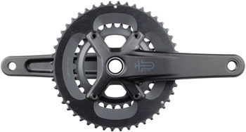 microSHIFT Sword 2x Crankset - 175mm, 10-Speed, 48/31t, 110 Asym BCD, 24mm Spindle, Black Gray EA Crankset