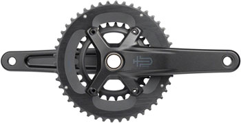 microSHIFT Sword 2x Crankset - 165mm, 10-Speed, 46/29t, 110 Asym BCD, 24mm Spindle, Black Gray EA Crankset