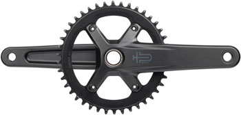 microSHIFT Sword 1x Crankset - 165mm, 10-Speed, 42t, 110 Asym BCD, 24mm Spindle, Black Gray EA Crankset