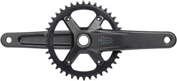 microSHIFT Sword 1x Crankset - 175mm, 10-Speed, 40t, 110 Asym BCD, 24mm Spindle, Black Gray EA Crankset