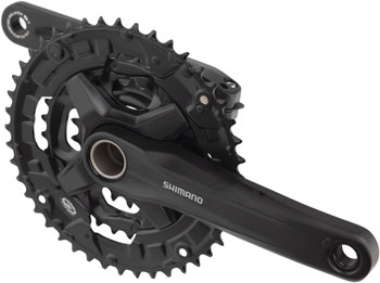 Shimano FC-MT210-3 Crankset - 170mm, 9-Speed, 44/32/22t, Riveted, 50mm Chainline, Black EA Crankset
