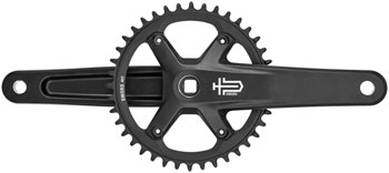 microSHIFT Sword Black 1x Crankset - 175mm, 9/10-Speed, 40t, 110 Asym BCD, JIS Square Taper Spindle Interface, Black EA Crankset