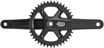 microSHIFT Sword Black 1x Crankset - 165mm, 9/10-Speed, 42t, 110 Asym BCD, JIS Square Taper Spindle Interface, Black EA Crankset