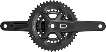 microSHIFT Sword Black 2x Crankset - 170mm, 9-Speed, 46/29t, 110/80 Asym BCD, JIS Square Taper Spindle Interface, Black EA Crankset