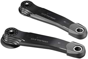 e*thirteen Helix Race Alloy e*spec Crank Arm Set - DUB, 12mm Offset, 155mm, with Self Extractor, Black EA Ebike Crankset
