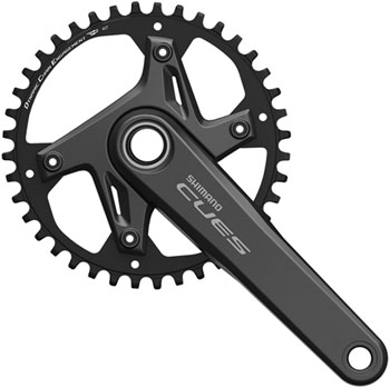 Shimano CUES FC-U6030-1 Crankset - 172.5mm, 9/10/11-Speed, 40t, Asymmetric 110 BCD, Black EA Crankset