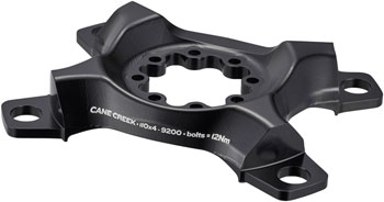 Cane Creek eeWings Chainring Spider - 4-Bolt, 110 Asymmetric BCD, 8-Bolt Mount Type, For Shimano Dura-Ace 9200, Black EA Crank Spider