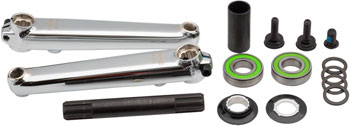 Sunday Saker v2 Cranks - 170mm, With 19mm Mid BB, Left or Right Hand Drive, Chrome EA BMX Crankset