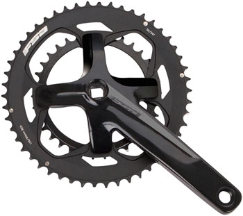 Full Speed Ahead Vero Pro Crankset, 2x 50/34T Chainrings, 170mm Arm Length,120/90BCD, JIS Square Taper Interface – Black EA Crankset