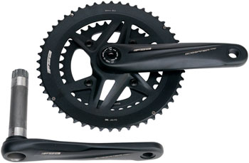 Full Speed Ahead Gossamer Pro 2x Crankset - 175mm, 52/36t, For Shimano 12-Speed HG+, DM/90 BCD, MegaExo Spindle, Black EA Crankset