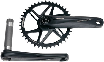 Full Speed Ahead Gossamer Pro AGX+ 1x Crankset - 165mm, 11-Speed, 42t, Direct Mount, MegoExo Spindle, Black Bead-Blasted Black EA Crankset