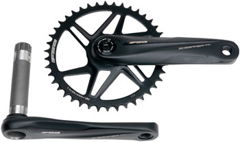 Full Speed Ahead Gossamer Pro AGX+ 1x Crankset - 170mm, 11-Speed, 42t, Direct Mount, MegoExo Spindle, Black Bead-Blasted Black EA Crankset