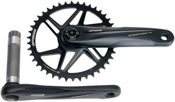 Full Speed Ahead Gossamer Pro AGX+ 1x Crankset - 172.5mm, 11-Speed, 42t, Direct Mount, MegoExo Spindle, Black Bead-Blasted Black EA Crankset