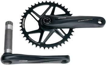 Full Speed Ahead Gossamer Pro AGX+ 1x Crankset - 160mm, For Shimano 12-Speed HG+, 42t, Direct Mount, MegoExo Spindle, Black Bead-Blasted Black EA Crankset