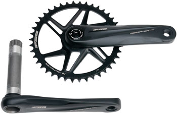 Full Speed Ahead Gossamer Pro AGX+ 1x Crankset - 165mm, For Shimano 12-Speed HG+, 42t, Direct Mount, MegoExo Spindle, Black Bead-Blasted Black EA Crankset