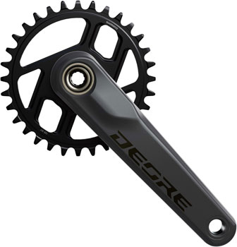 Shimano Deore FC-M6200 Crankset - 170mm, 12-Speed, 32t, 55mm Chainline, Dark Gray/Black EA Crankset