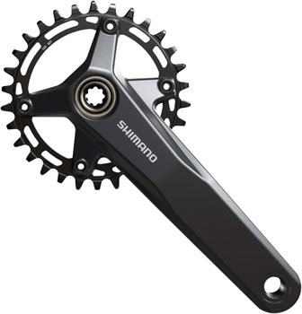 Shimano FC-MT520 Crankset - 170mm, 12-Speed, 30t, 55mm Chainline, Black EA Crankset