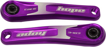Hope Ebike Crank Arm Set - 165mm, ISIS, Standard Offset, Purple EA Ebike Crankset