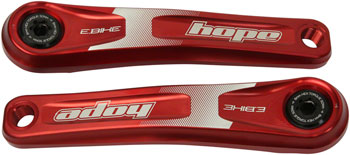 Hope Ebike Crank Arm Set - 155mm, ISIS, Standard Offset, Red EA Ebike Crankset