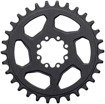 Samox Gold Direct Mount Chainring - 30t, 8-Bolt, 3mm Offset, Aluminum, Sandblast Anodized Black EA Direct Mount Chainrings
