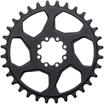 Samox Gold Direct Mount Chainring - 32t, 8-Bolt, 0mm Offset, Aluminum, Sandblast Anodized Black EA Direct Mount Chainrings