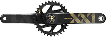 SRAM XX1 Eagle Carbon Boost Crankset - 170mm, 12-Speed, 34t, Direct Mount, DUB Spindle Interface, Black/Gold EA Crankset
