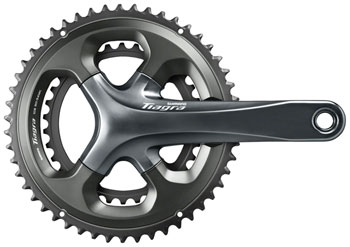 Shimano Tiagra FC-4700 Crankset - 170mm, 10-Speed, 50/34t, 110 Asymmetric BCD, Hollowtech II Spindle Interface, Gray EA Crankset