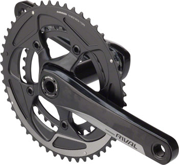 SRAM Rival 22 Crankset - 175mm, 11-Speed, 50/34t, 110 BCD, BB30/PF30 Spindle Interface, Black EA Crankset