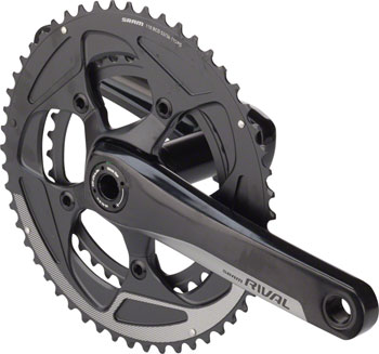 SRAM Rival 22 Crankset - 172.5mm, 11-Speed, 52/36t, 110 BCD, BB30/PF30 Spindle Interface, Black EA Crankset