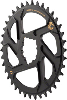 SRAM X-Sync 2 Eagle Direct Mount Chainring 38T Boost 3mm Offset with Gold Logo Black EA Direct Mount Chainrings