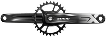 SRAM SX Eagle Crankset - 175mm, 12-Speed, 32t, Direct Mount, Power Spline Spindle Interface, Black, A1 Black EA Crankset