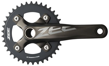 Shimano ZEE FC-M640 Crankset - 175mm, 10-Speed, 36t, 104 BCD, Hollowtech II Spindle Interface, Includes Bottom Bracket, Black EA Crankset