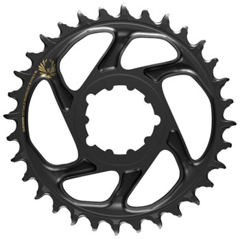 SRAM X-Sync 2 Eagle SL Direct Mount Chainring 34T Boost 3mm Offset, Black with Gold Logo EA Direct Mount Chainrings