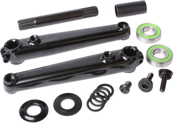 Sunday Saker v2 Cranks - 170mm, With 19mm MID BB, Left or Right Hand Drive, Black EA BMX Crankset