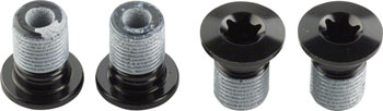 Shimano XT FC-M8000 Outer Chainring Bolt Set of 4 for Attaching Single Ring on 1x Crank Black SET Chainring Bolts