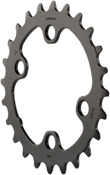 Shimano Deore FC-M6000 Chainring - 24t, 10-Speed, 64mm Asymmetric BCD, for 34-24t Set Black EA Chainrings